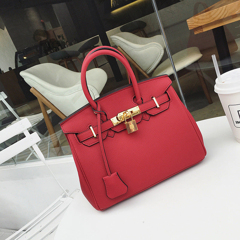 Color: Red, Size: Big - Trendy all-shoulder crossbody bag
