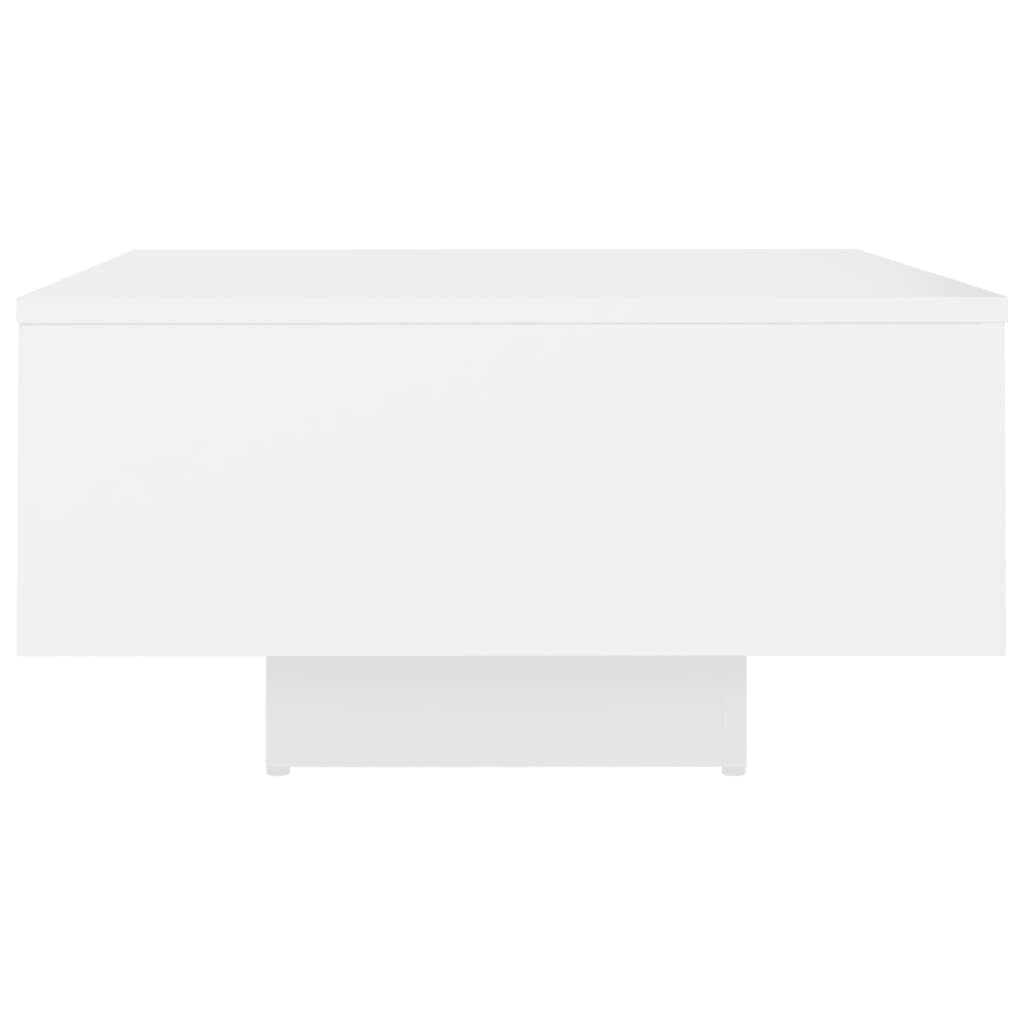 Coffee Table White 23.6"x23.6"x12.4" Engineered Wood