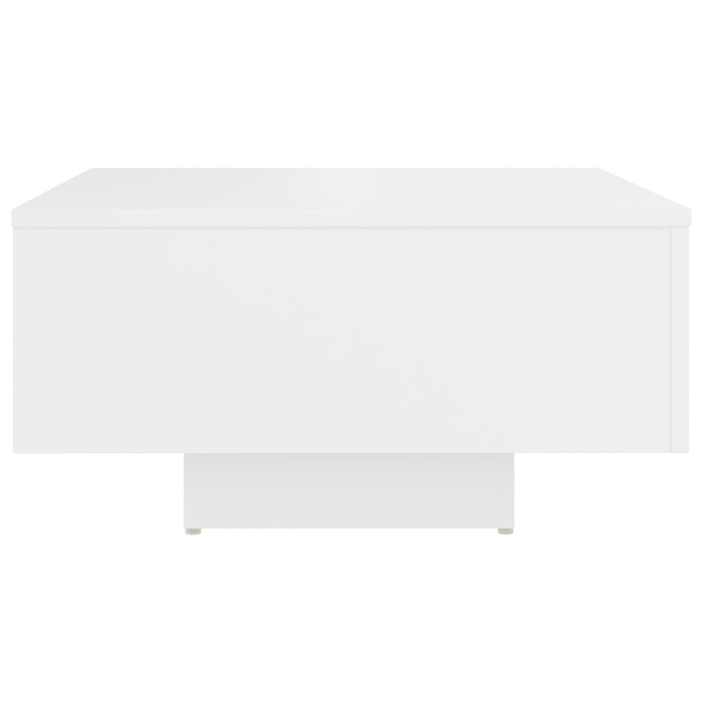 Coffee Table White 23.6"x23.6"x12.4" Engineered Wood