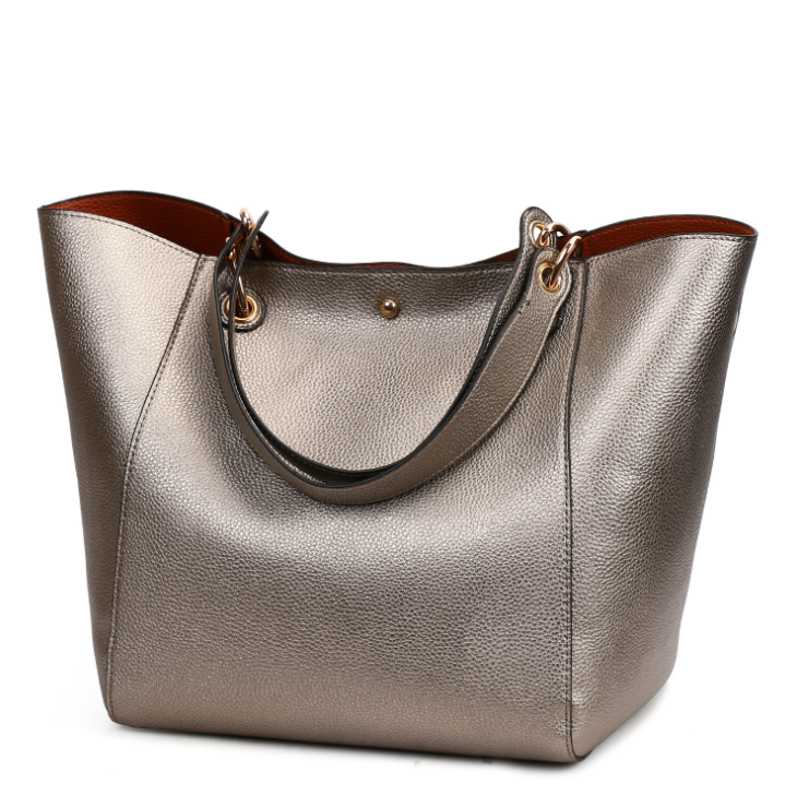 Color: Bronze color - Wholesale Europe and America women's bag 2021 new retro ladies bucket handbag fashion Amazon big explosion models mother package
