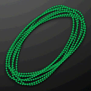 Smooth Round Opaque Bead Mardi Gras Necklace Green Pack of 12