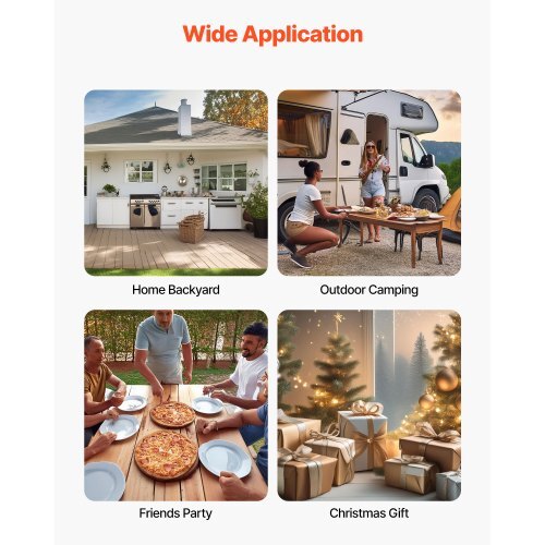 Outdoor Pizza Oven, 12 in Wood Fired Pizza Ovens, Pellet Pizza-Stove with Thermometer & Electric Rotation, Portable Pizza-Maker for Outside Backyard Patio Camping, Pizza-Stone, Carry Bag, Shovel