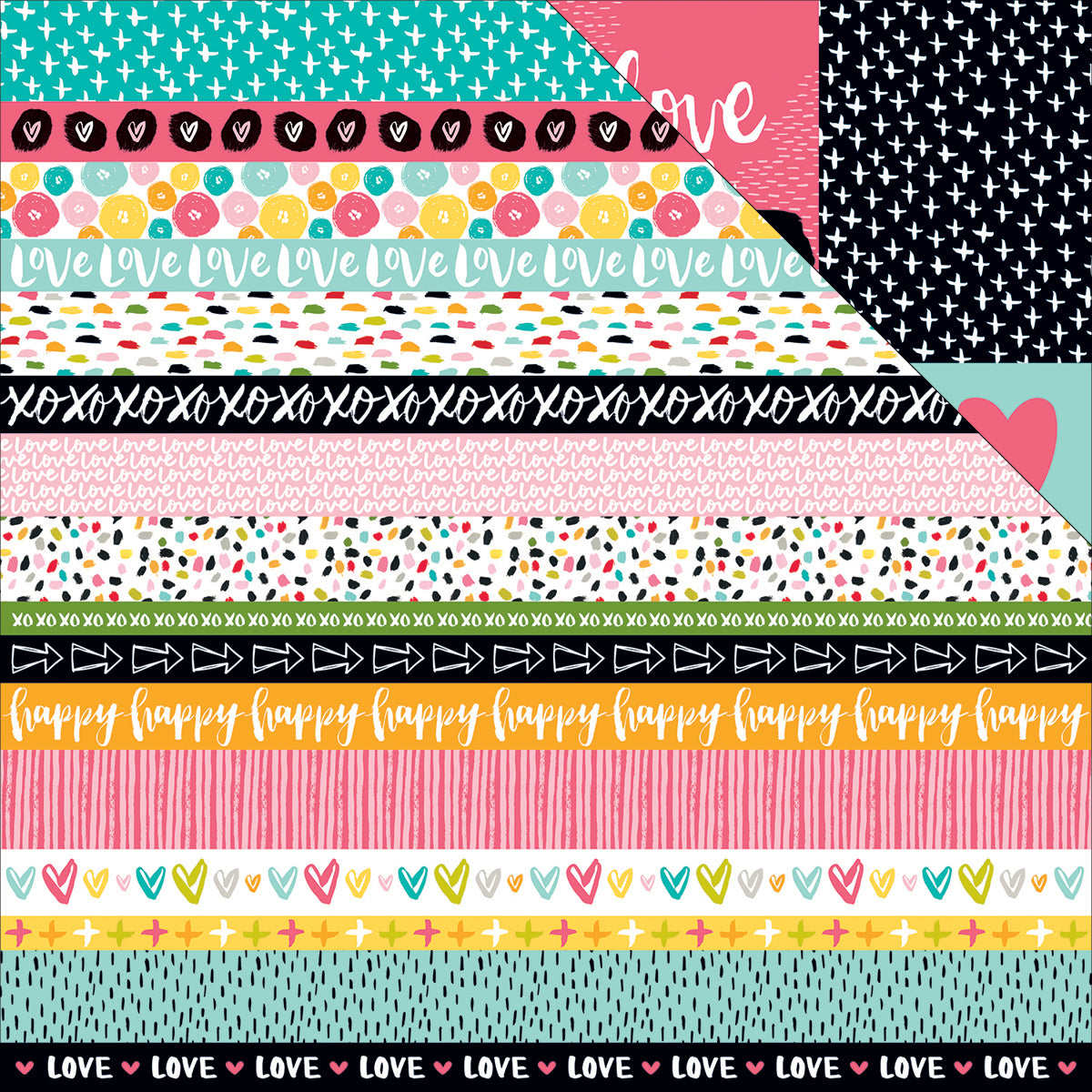 Illustrated Faith You are Loved Collection 12 X 12 Double Sided Paper Borders