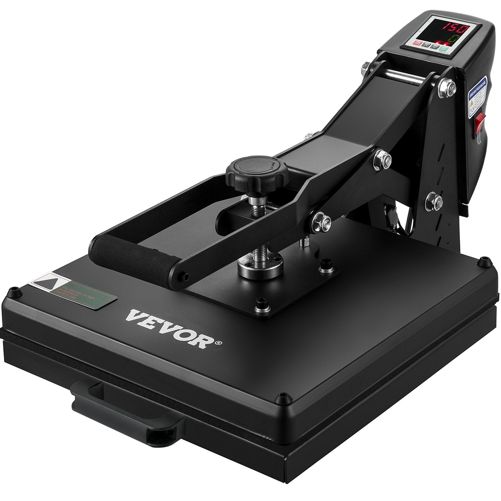 Heat Press, 15 x 15 inch Heat Press Machine for T-shirts, Fast Heating, High Pressure for Digital Industrial-Quality Sublimation Printer for Heat Transfer Vinyl, 15" x 15", Black