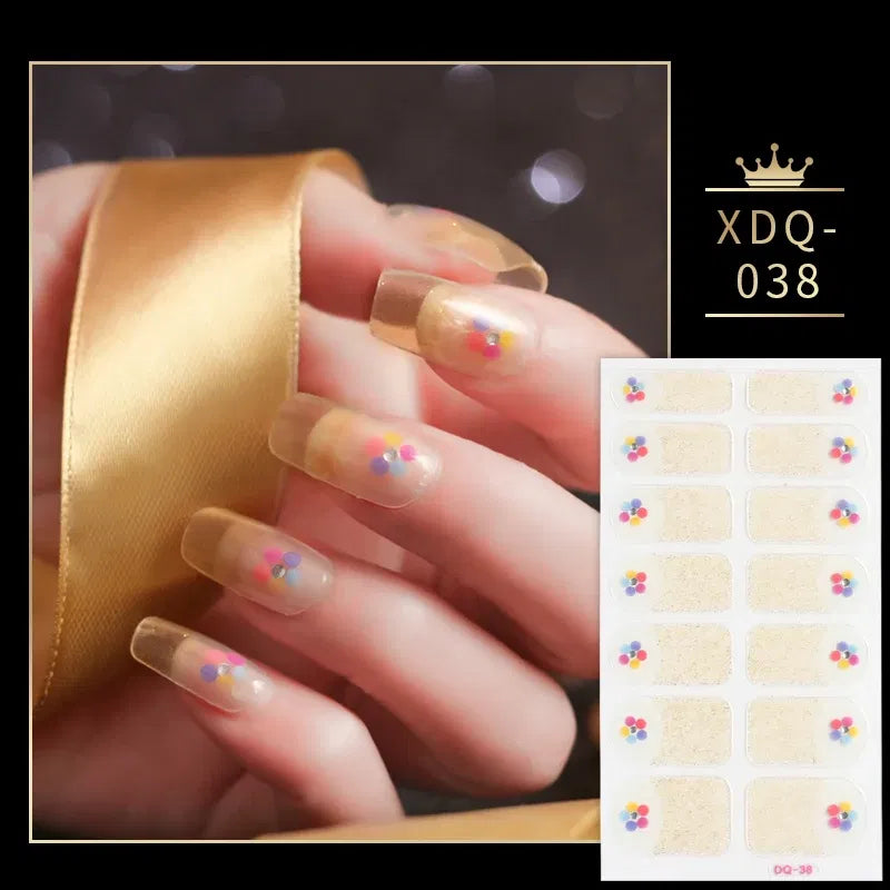 Color: Bronze - Dropshipping Red Strawberry Nail Stickers Fashion Nail Polish Self Adhesive Manicure Decoration Nail Accessories Nail Art