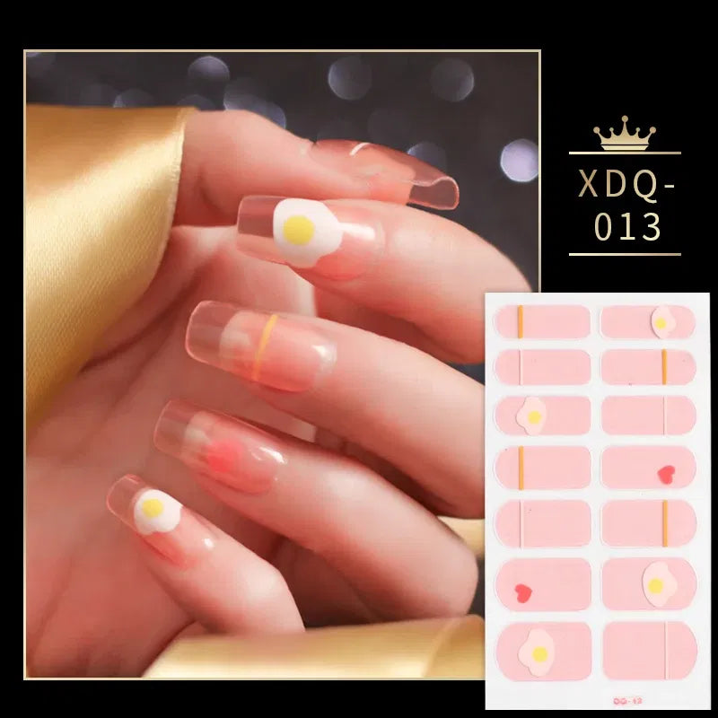 Color: Bronze - Dropshipping Red Strawberry Nail Stickers Fashion Nail Polish Self Adhesive Manicure Decoration Nail Accessories Nail Art