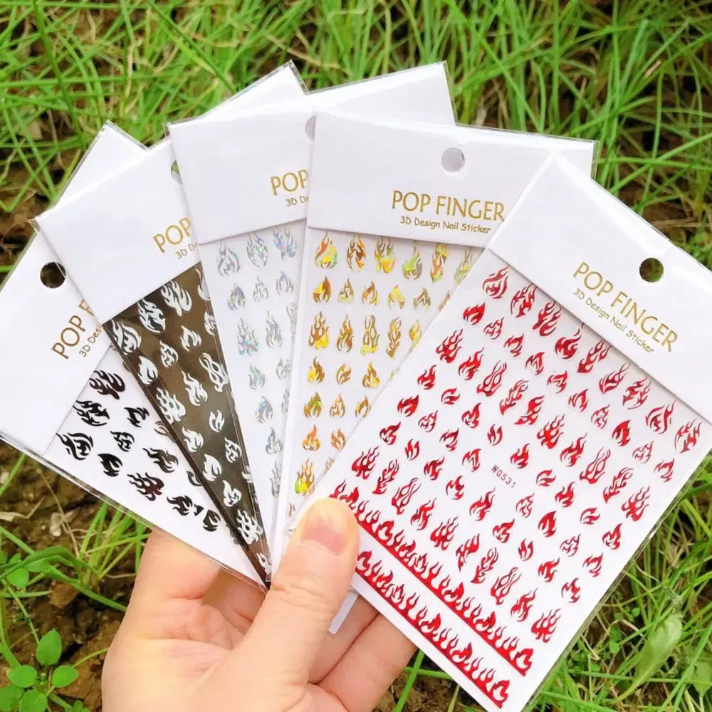 Color: Brown - 1PCS New English Alphabet Nail Stickers Multi-Color Laser Reflective Nail Slider Art Cool Text Nail Kit