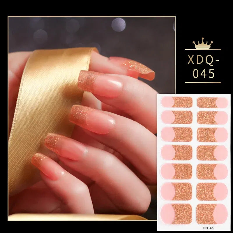 Color: Pink - Dropshipping Red Strawberry Nail Stickers Fashion Nail Polish Self Adhesive Manicure Decoration Nail Accessories Nail Art