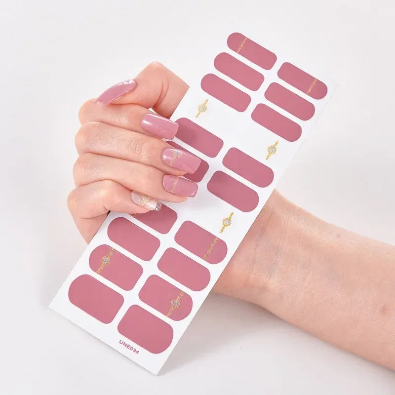 Color: Dark Grey - 22 Tips/Sheet Pure Solid Color Temporary Tattoos Kids Sticker For Nails Nail Designs Novidades Fashion Nail Stickers Nail Tips
