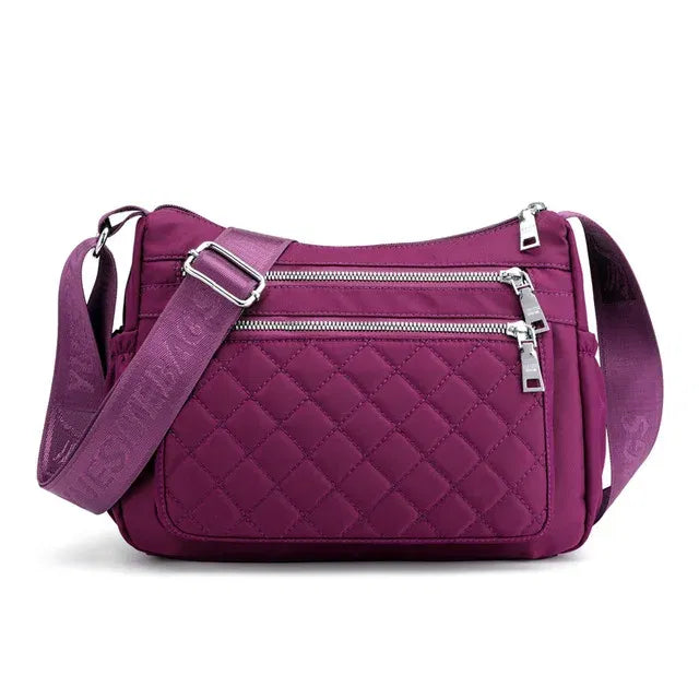 Color: Honeydew - Yogodlns Women Nylon Shoulder Bag Waterproof Multi-pocket Zipper Bag Ladies Travel Messenger Bag For Designer Bolsa Feminina