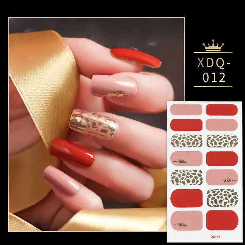 Color: Bronze - Dropshipping Red Strawberry Nail Stickers Fashion Nail Polish Self Adhesive Manicure Decoration Nail Accessories Nail Art