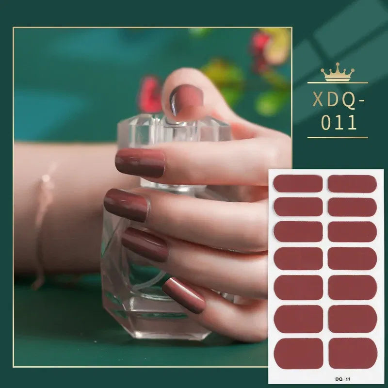 Color: Pink - Dropshipping Red Strawberry Nail Stickers Fashion Nail Polish Self Adhesive Manicure Decoration Nail Accessories Nail Art