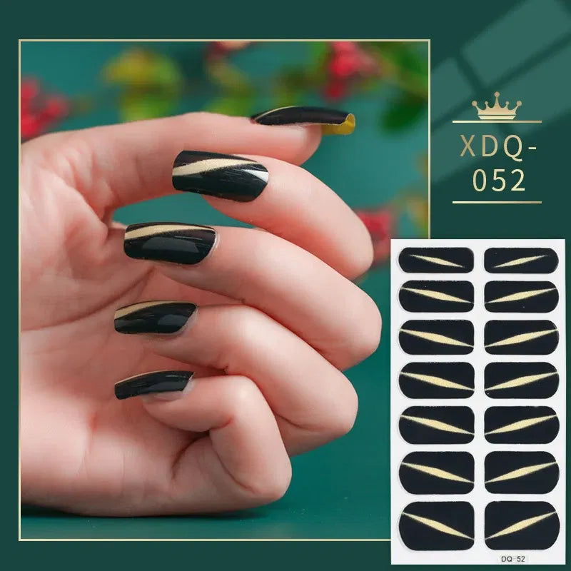 Color: Orange - Dropshipping Red Strawberry Nail Stickers Fashion Nail Polish Self Adhesive Manicure Decoration Nail Accessories Nail Art