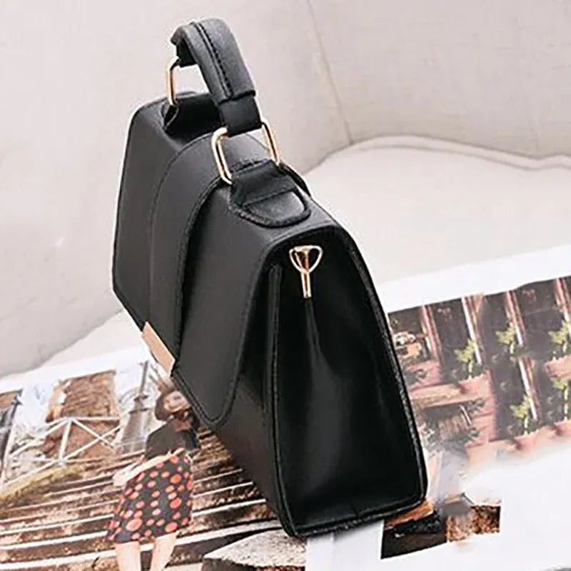 Color: MULTI, Size: S - Hot Sale Flap Sling Shoulder Bags for Women Solid Color Crossbody Messenger Bag Purse Female Leather Handbag Pocket