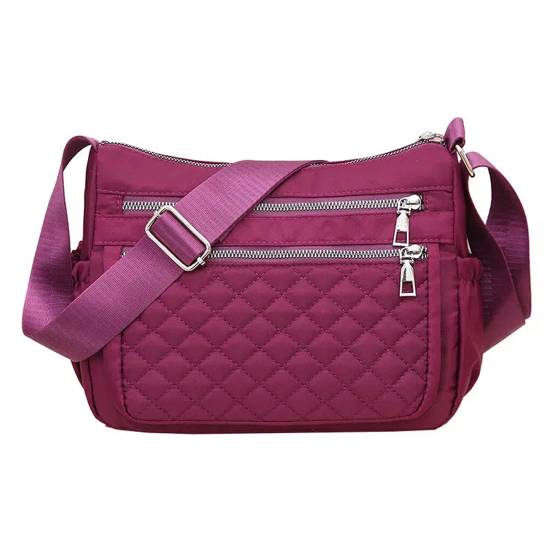 Color: Honeydew - Yogodlns Women Nylon Shoulder Bag Waterproof Multi-pocket Zipper Bag Ladies Travel Messenger Bag For Designer Bolsa Feminina