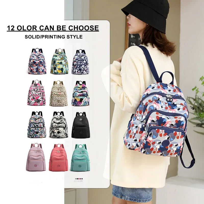 Color: green - Printing Backpack for Women Travel High Capacity Waterproof College Backpack Trendy Women Laptop School Bags Cute Girl