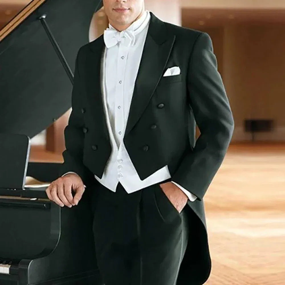 Color: Silver, Size: XS?old? - Italy Style Aristocratic Men Suit Three Pieces(Jacket+Pants+Vest) Hot-selling High-quality Double Breasted Male Clothing