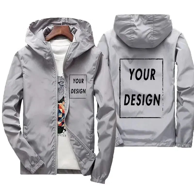 Color: Pink, Size: 5XL - Custom Brand Logo Autumn Jacket Men Waterproof Warm Windbreaker Casual Clothing Big Size 6Xl Men Green Black Red Jacket Outdoor