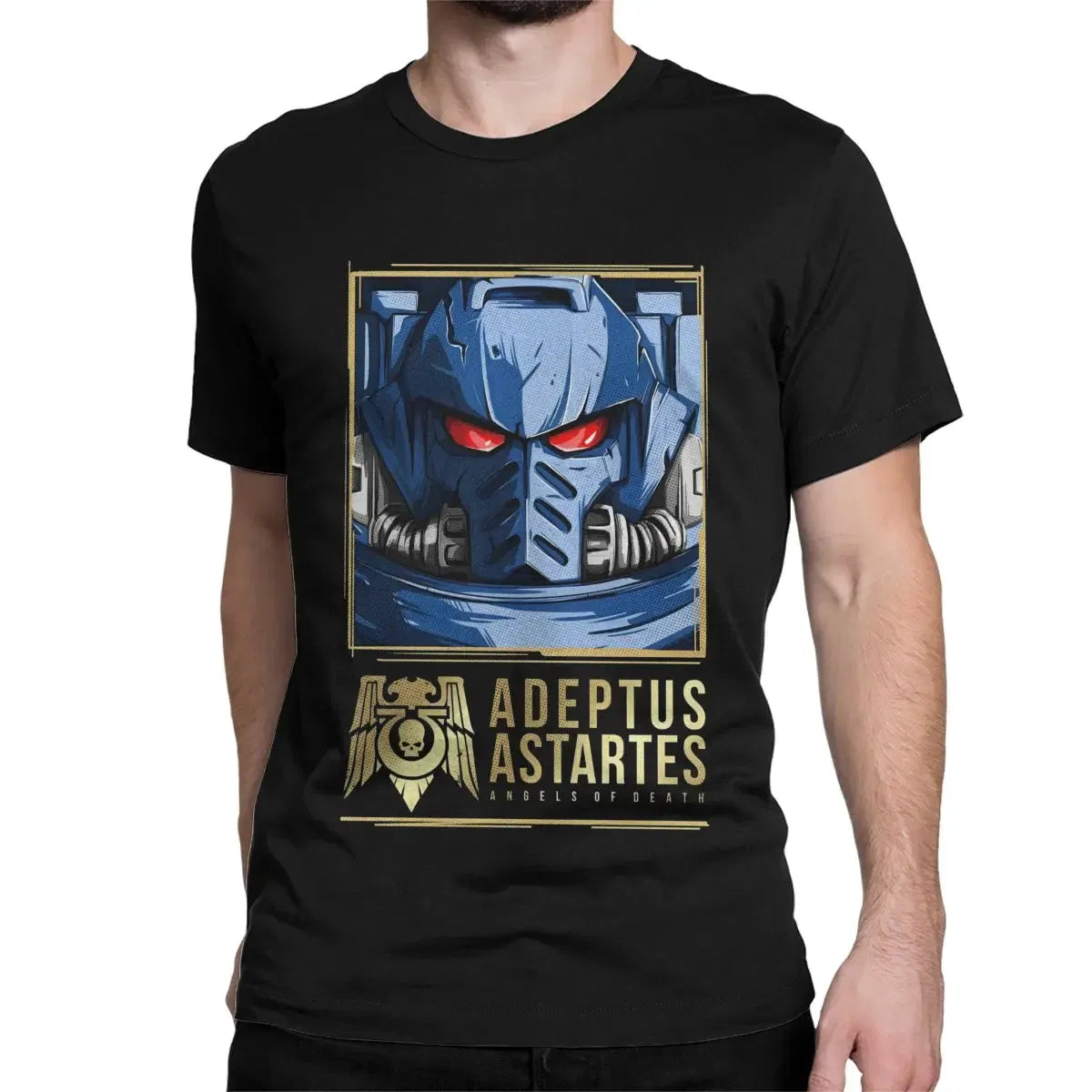 Color: Lavender, Size: S - Awesome Adeptus Astartes T-Shirt Men Women's O Neck Pure Cotton T Shirts W-Warhammer 40k Short Sleeve Tee Shirt 6XL Tops