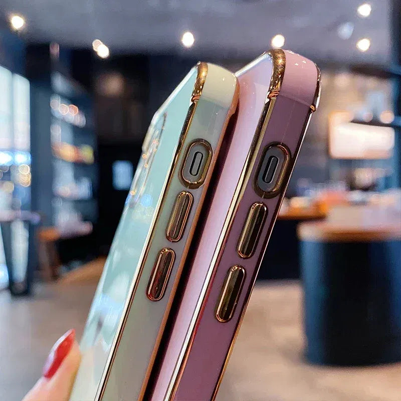 Color: Orange, Compatible-Phone Models: For iPhone 14 Plus, Ships From: CN - Electroplating Side Love Heart Phone Case For IPhone 16 15 14 13 12 11 Pro Max XR 8 Plus SE2/SE3 Shockproof Back Cover