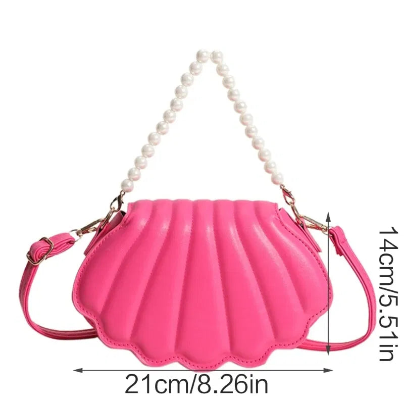 Color: Khaki - All-matching Bag for Women Shoulder Bag Ladies Pearl Chain Handbag Evening Bags Fashion Crossbody Bag