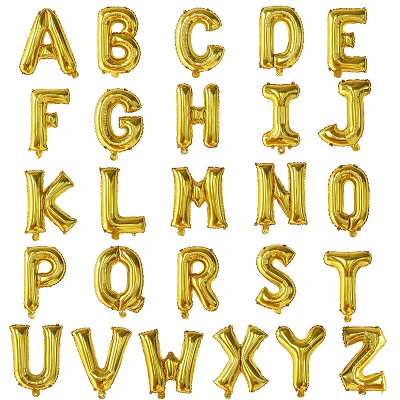 Color: Deep Sapphire, Ballon Size: 16INCH, Shape: W, Ships From: CHINA - 16Inch A-Z Letter Foil Balloon Birthday Theme Party Decoration Baby Shower Bride To Be Wedding Balloons Air Globos Supplies