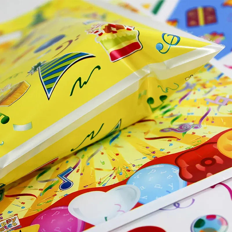 Color: plum, Gift Box Size: Other - 10pcs Printed Gift Bags Polka Dots Plastic Candy Bag Child Party Loot Bags Boy Girl Kids Birthday Party Favors Supplies Decor