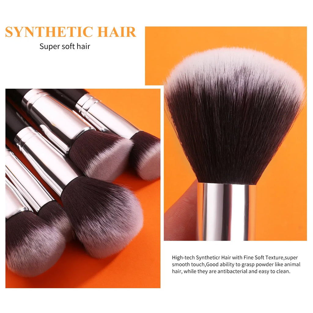 Handle Color: Green, Ships From: Poland - BEILI Makeup Brush Set with Holder 30-42Pcs Professional Foundation Powder Blush Eyeshadow Blending Brushes Kit Make Up Tools