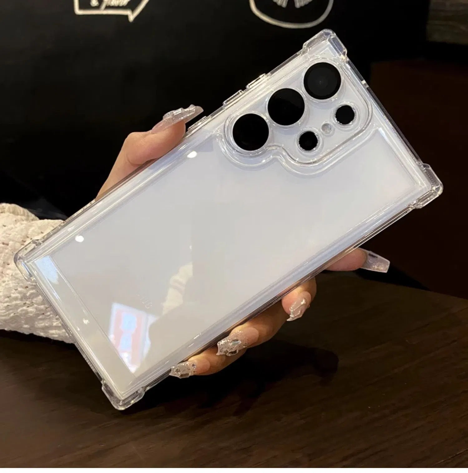 Color: Clear, Material: ABS - Luxury Shockproof Clear Acrylic Case For Samsung Galaxy S24 S23 FE S22 Plus S24 Ultra A34 A54 A15 A25 A35 A55 A53 5G Hard Cover