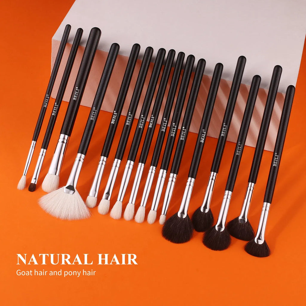 Handle Color: Green, Ships From: Poland - BEILI Makeup Brush Set with Holder 30-42Pcs Professional Foundation Powder Blush Eyeshadow Blending Brushes Kit Make Up Tools