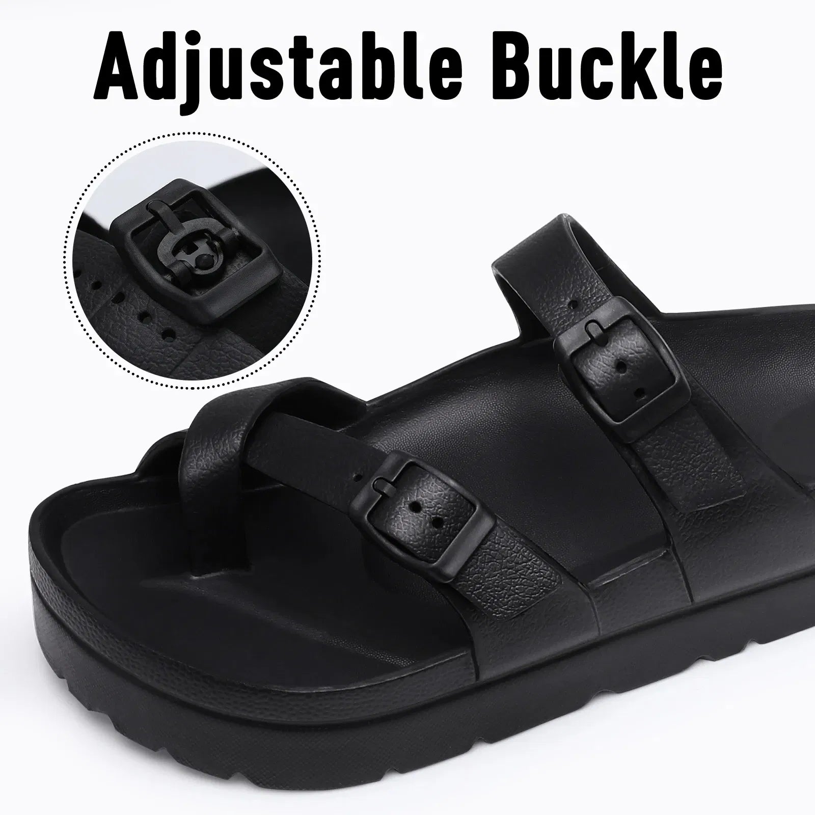 Color: PURPLE, Shoe Size: 34.5 - Crestar Women Platform Sandals Fashion EVA Insole Clogs with Arch Support Adjustable Buckle Slippers Outdoors Non-slip Sandals