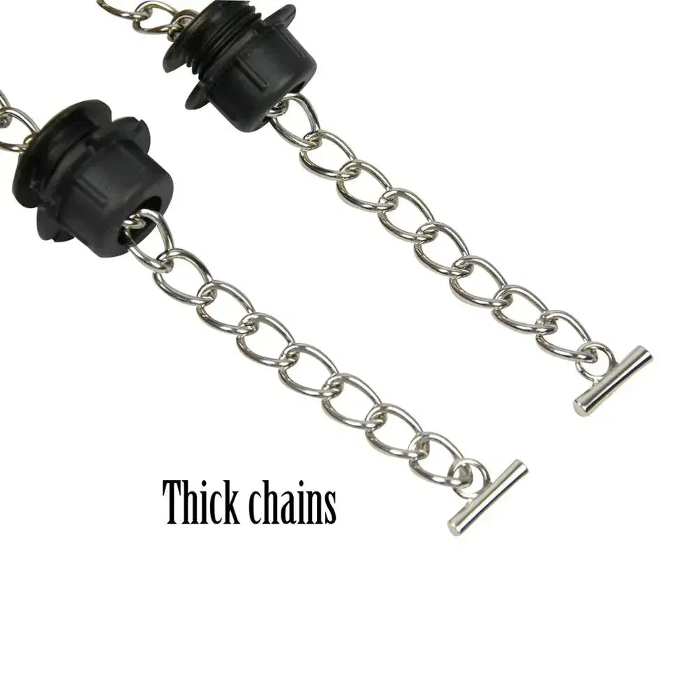 Ships From: CHINA, Color: Silver - New Tanqu 1 Pair Silver Long Thick Single Chain with OT metal buckle Black screws for Obag O bag Handles for Women Bag Handbags