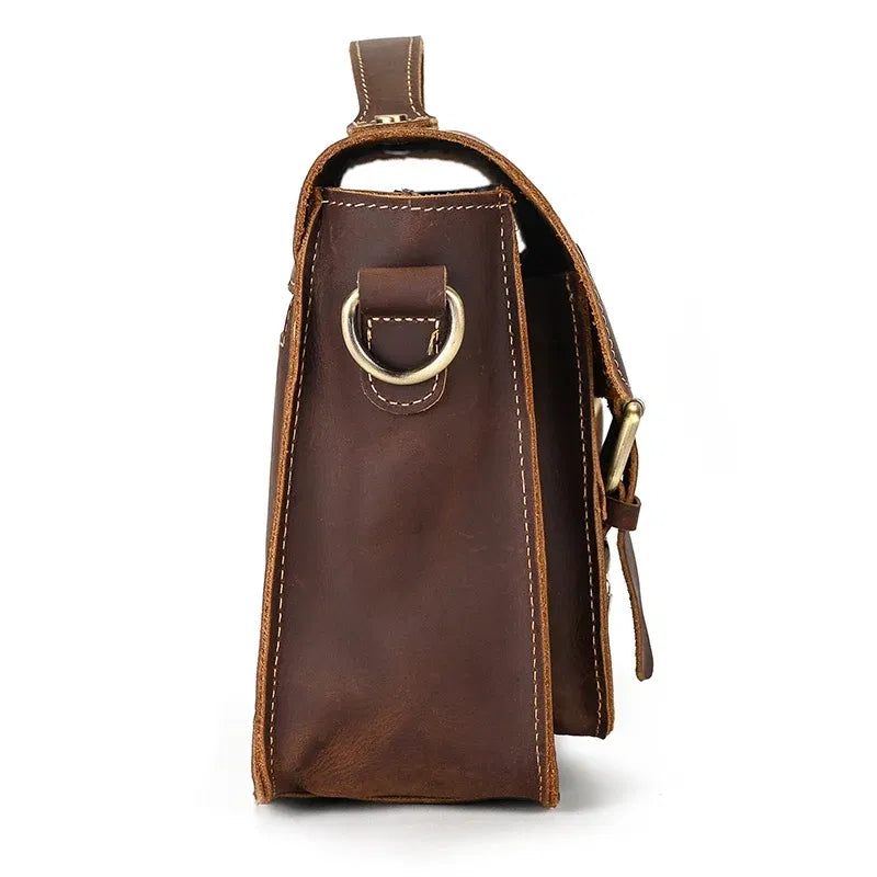 Color: Beige, Ships From: CHINA - Luufan Crazy Horse Leather Men's Shoulder Bag Vintage Messenger Bags Men Male Small Travel Crossbody Bags Man Handbag Sling Bag