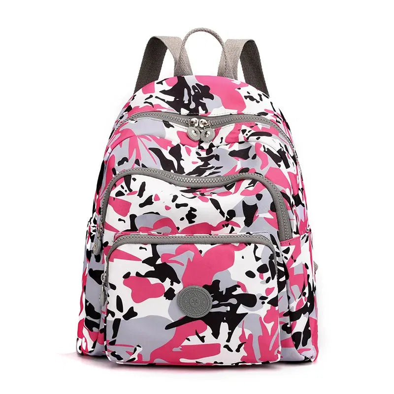 Color: Brown - Printing Backpack for Women Travel High Capacity Waterproof College Backpack Trendy Women Laptop School Bags Cute Girl