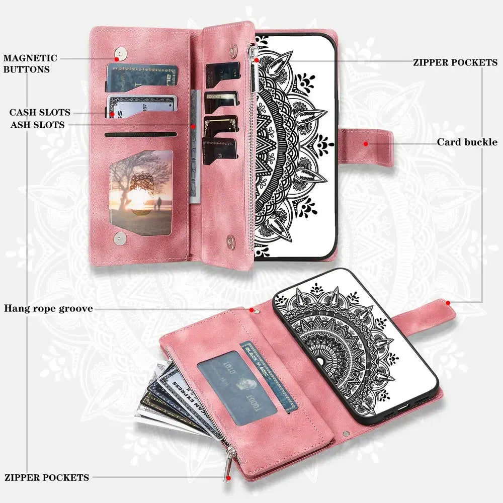 Color: GRAY, Material: tpu - CrossBody Strap Zipper Wallet Coque for Samsung Galaxy A71 A51 A50 A41 A21S A30 A70 A50S A20 A31 A30S A10 A20E A 51 70 Flip Case