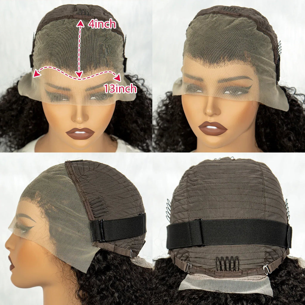 Color: T1B/613, Ships From: CHINA, Stretched Length: 20inches, Density: 300%, Lace Size: 13x4 - 300% Density 12A Double Drawn 13x4 Lace Front Bouncy Curly Human Hair Wigs Natural Burmese Curly Remy Hair Wigs for Black Women