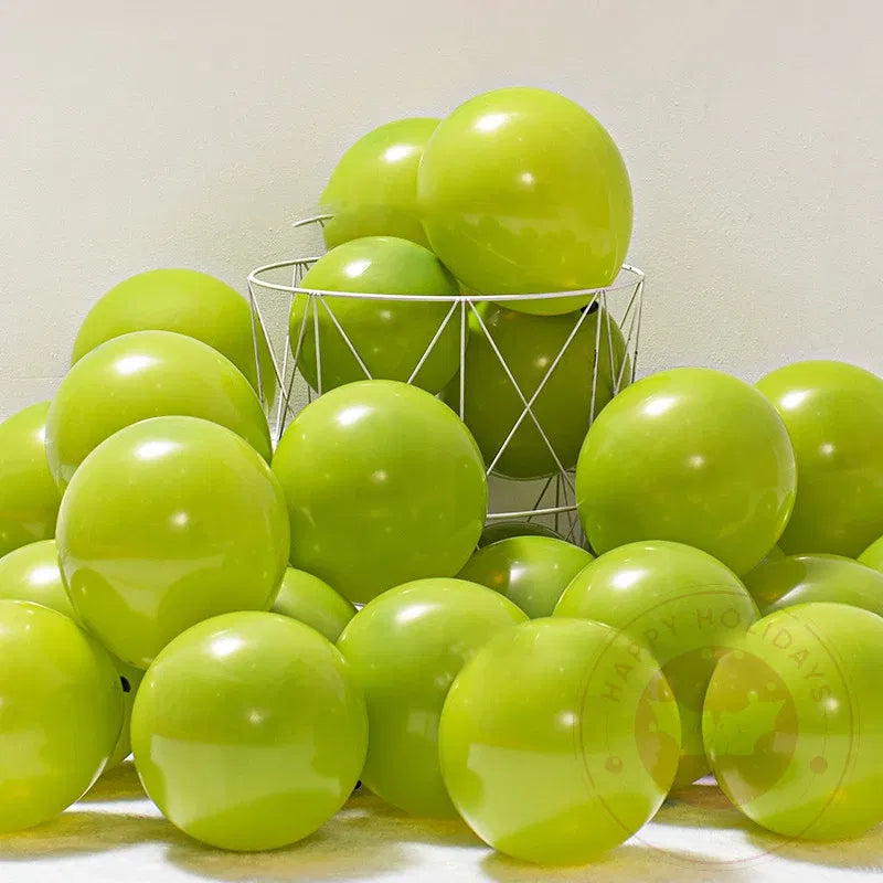Color: Light Grey, Ballon Size: 10inch, Ships From: CHINA - 10inch 20/50/100pcs Vintage Olive Green Avocado Ink Green Balloon Baby Birthday Party Decoration Forest Themed Scene Decoration