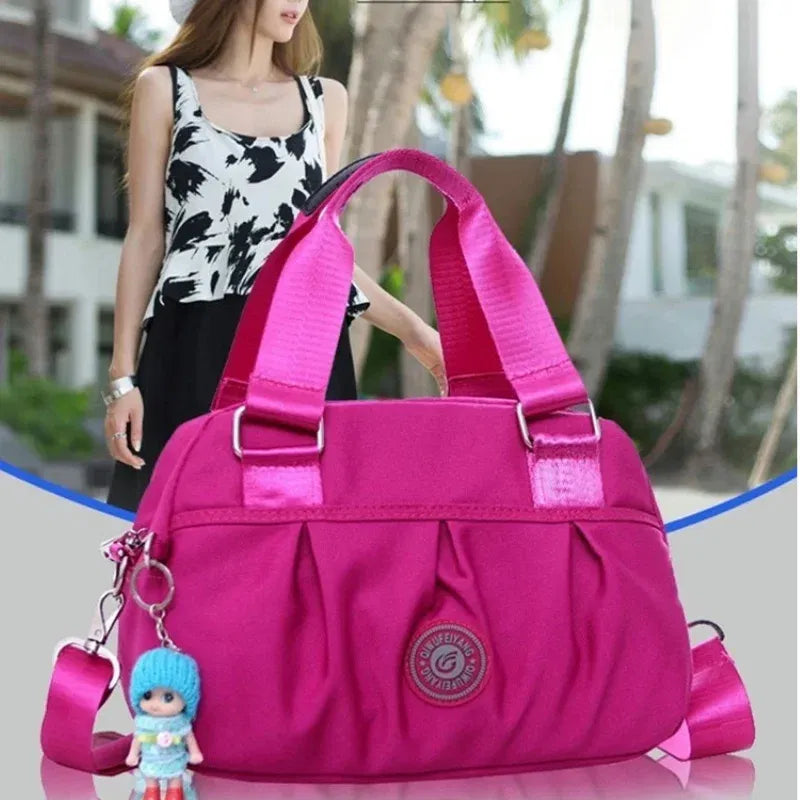 Color: Brown - New Women Bag Nylon Waterproof Messenger Bags For Lady Crossbody Shoulder Bag Casual Handbags High Quality Multifunctional