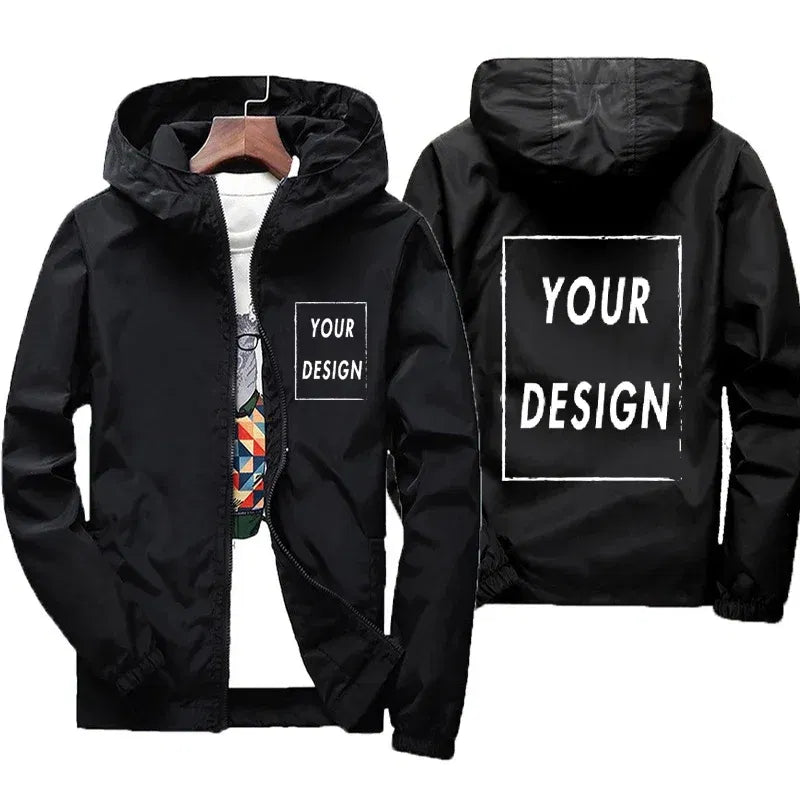 Color: Pink, Size: 5XL - Custom Brand Logo Autumn Jacket Men Waterproof Warm Windbreaker Casual Clothing Big Size 6Xl Men Green Black Red Jacket Outdoor