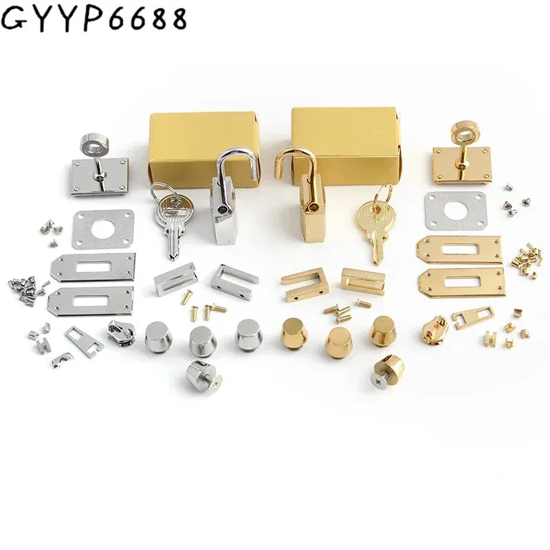 Color: Light Pink, Size: 3/8" - Gold,Silver Stainless Steel Metal Rectangle Hanger Clasp Locks For DIY Craft Handbags Purse Bags Buckles Hardware Accessories