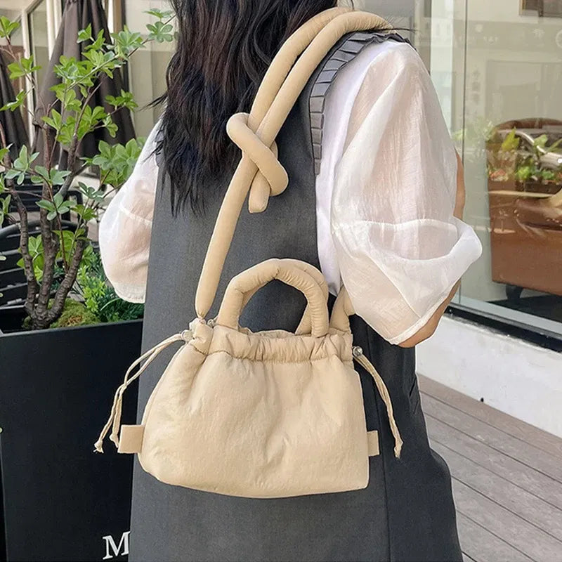Color: Blue, Ships From: CHINA - Fashion Small Puffer Tote Bag Designer Padded Women Shoulder Bags Nylon Down Cotton Crossbody Bag Mini Lady Handbags 2024 Trend