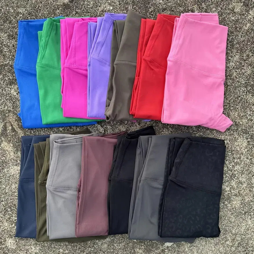 Color: black, Size: L - Solid Color Back Waist Pocket High Waist Fitness Yoga Legging soft Women Sport Pant Tight Butter Athletic Gym Ankle-Length Pants