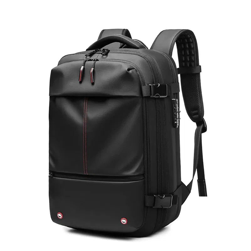 Color: plum - Men Travel Backpack vacuum compression 17 inch Laptop Backpack Business Large Capacity school Backpack Expanded Hiking backpack