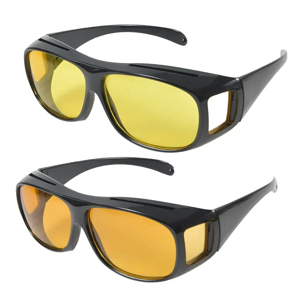 Color Name: Gold - Car Night Vision Sunglasses Night Driving Glasses Driver Goggles Unisex Sun Glasses UV Protection    Sunglasses