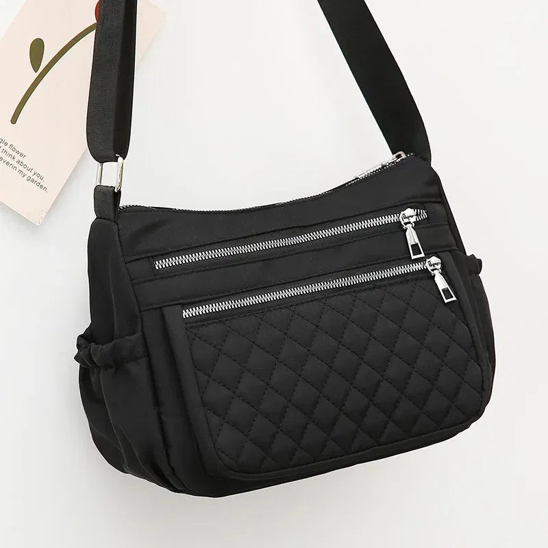 Color: Honeydew - Yogodlns Women Nylon Shoulder Bag Waterproof Multi-pocket Zipper Bag Ladies Travel Messenger Bag For Designer Bolsa Feminina