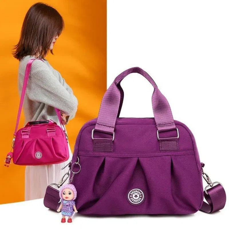 Color: Brown - New Women Bag Nylon Waterproof Messenger Bags For Lady Crossbody Shoulder Bag Casual Handbags High Quality Multifunctional