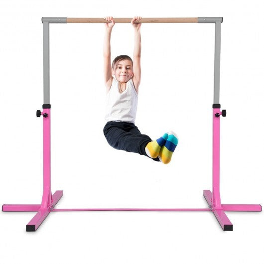 Adjustable Gymnastics Horizontal Bar for Kids-Blue