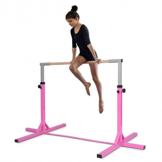 Adjustable Gymnastics Horizontal Bar for Kids-Blue