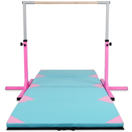 Adjustable Gymnastics Horizontal Bar for Kids-Blue