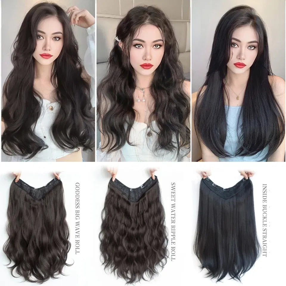 Color: P4/27 - AOSI Part Synthetic Clip In Hair Extension Long Thick Curly Natural Blonde Flase Hair Hairpieces For Women Heat Resistant